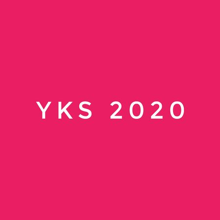 YKS 2020 words on pink plain background