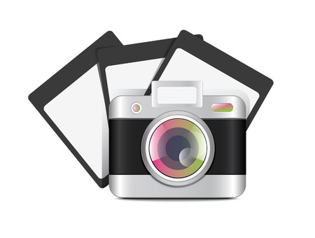 Camera With Photos のイラスト素材