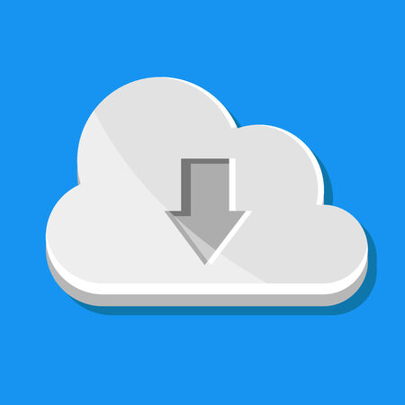 Vector Cloud Download Icon のイラスト素材