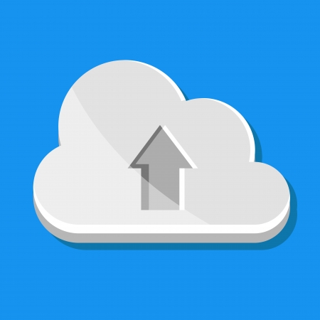 Vector Cloud Upload Icon のイラスト素材