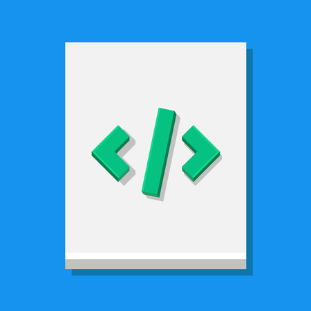 Vector Code Sheet Icon のイラスト素材