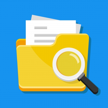 Vector File Search Icon のイラスト素材