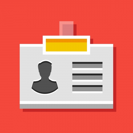 Vector Name Tag Icon のイラスト素材