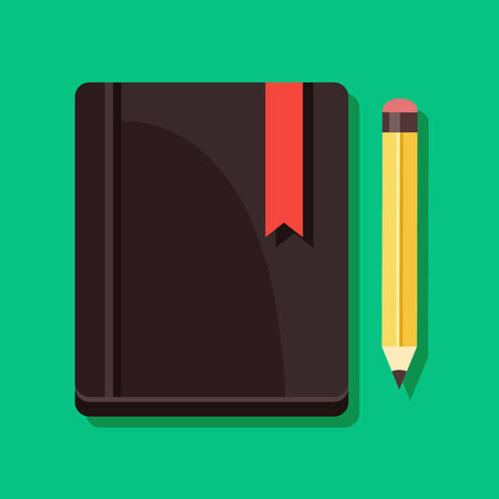 Vector Notepad and Pencil Iconのイラスト素材