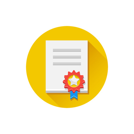 Vector Certificate Iconのイラスト素材