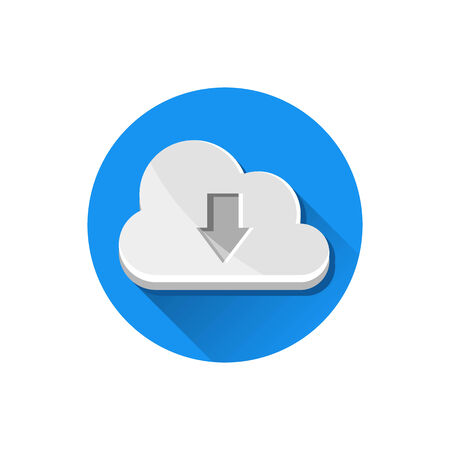 Vector Cloud Download Iconのイラスト素材
