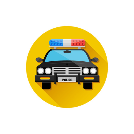 Vector Police Car Iconのイラスト素材