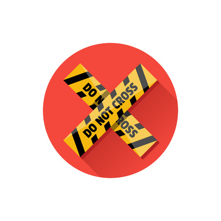 Vector Police Line Do Not Cross Iconのイラスト素材