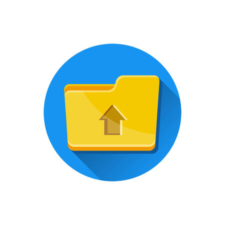 Vector Upload Folder Iconのイラスト素材