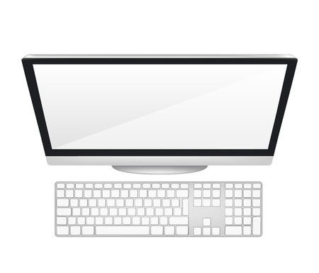 Realistic Computer Top Viewのイラスト素材