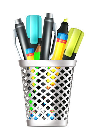 Isolated Realistic Pencil Box のイラスト素材