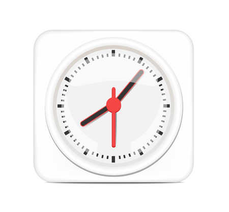 White Desktop Clock のイラスト素材