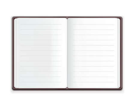 Realistic Open Notebookのイラスト素材