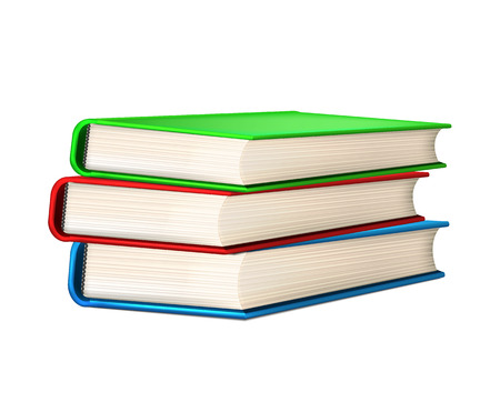 Isolated Stack of Realistic Books のイラスト素材