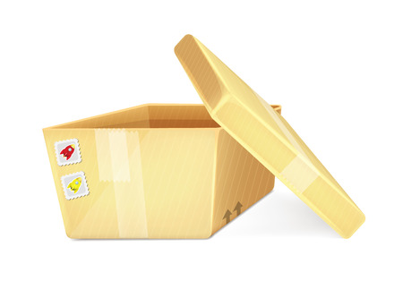 Cartoon Open Box のイラスト素材