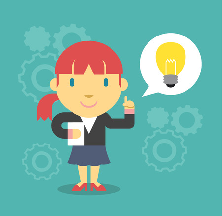 Good idea. Flat vector illustrationのイラスト素材