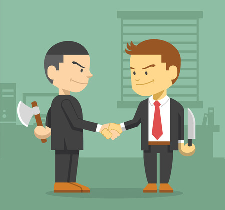 Business competition concept. Vector flat illustrationのイラスト素材