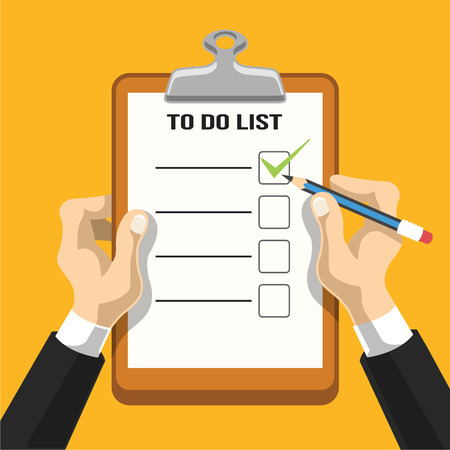 Check list vector flat illustrationのイラスト素材
