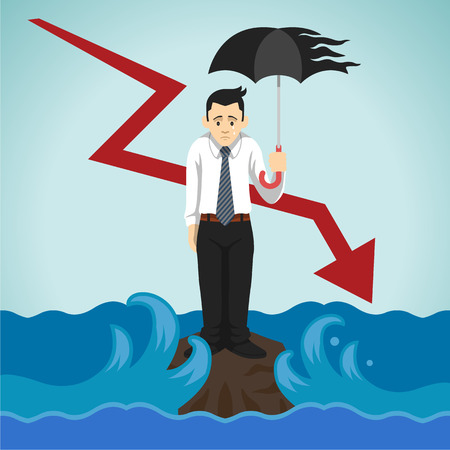 Vector loser businessman illustrationのイラスト素材
