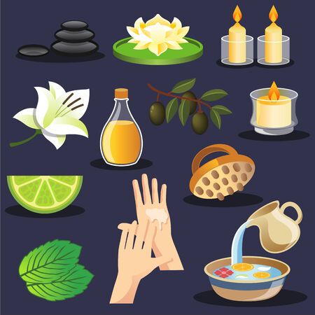 Vector spa icon setのイラスト素材
