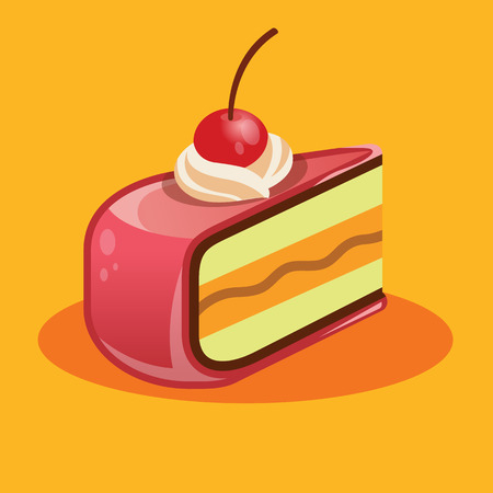 Vector piece of cake illustration