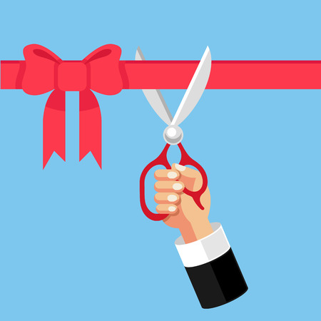 Vector inauguration flat illustrationのイラスト素材