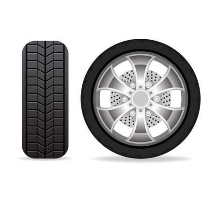 Car wheel illustrationのイラスト素材