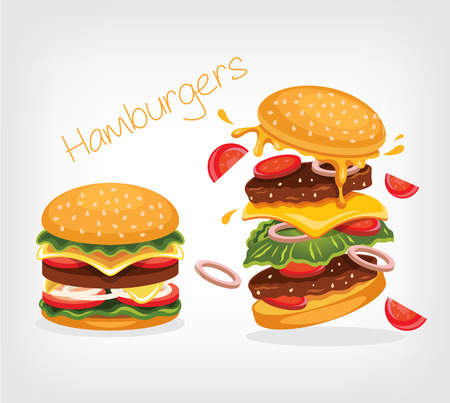 Vector fast food illustrationのイラスト素材