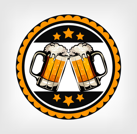 Label of beer. Vector illustrationのイラスト素材