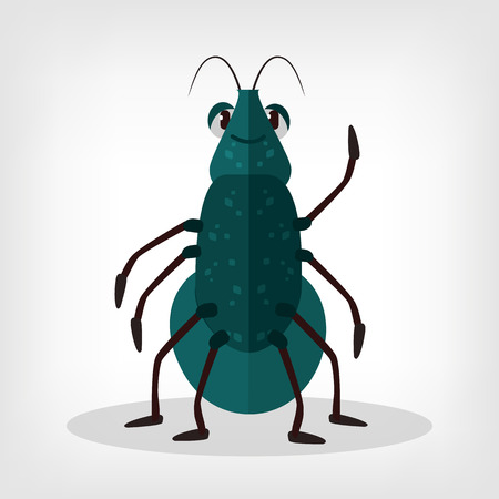 Vector beetle flat illustrationのイラスト素材