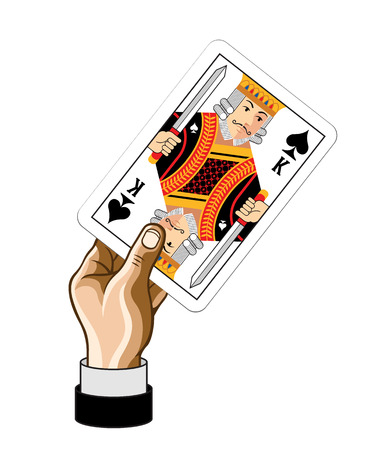 Vector King game card with handのイラスト素材