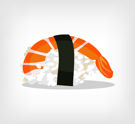 Vector one sushi vector flat illustrationのイラスト素材