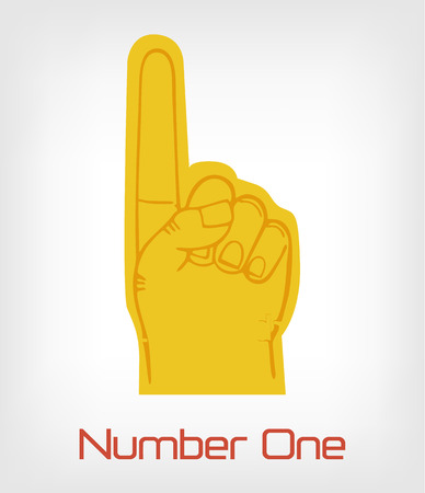 Number one. Vector flat illustrationのイラスト素材