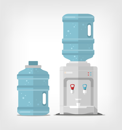 Water cooler. Vector flat illustrationのイラスト素材