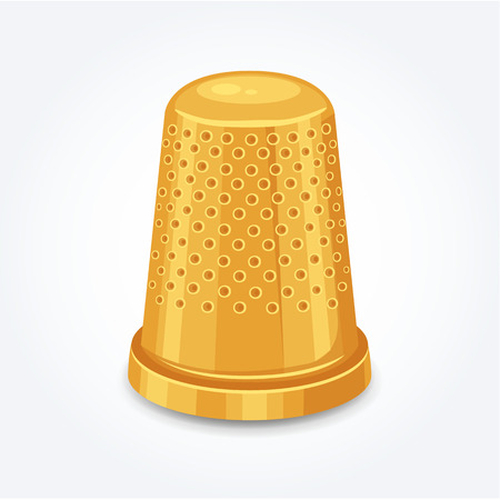 Vector thimble flat illustrationのイラスト素材