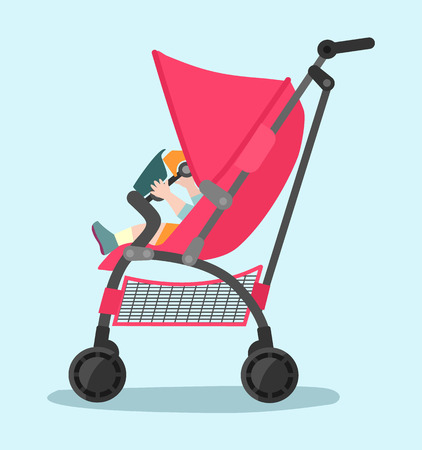 Vector baby flat illustrationのイラスト素材