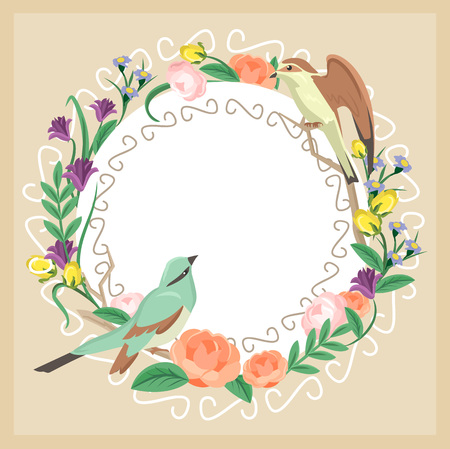 Vector floral card illustrationのイラスト素材