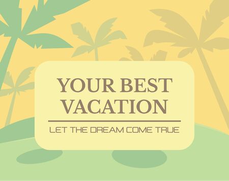 Summer banner. Vector flat illustrationのイラスト素材