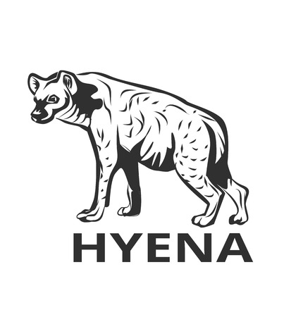 Hyena vector black  icon illustrationのイラスト素材