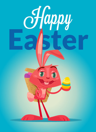 Happy Easter. Vector cartoon illustrationのイラスト素材