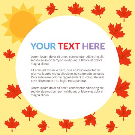 Autumn banner. Vector flat illustrationのイラスト素材