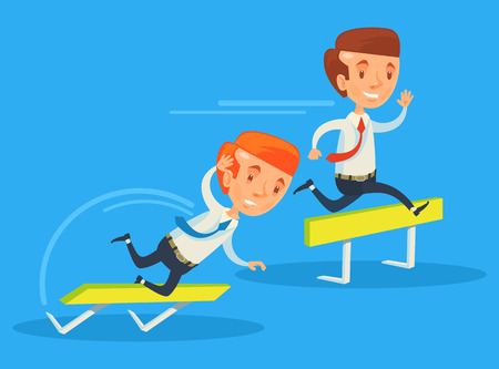 Business competition. Vector flat illustrationのイラスト素材