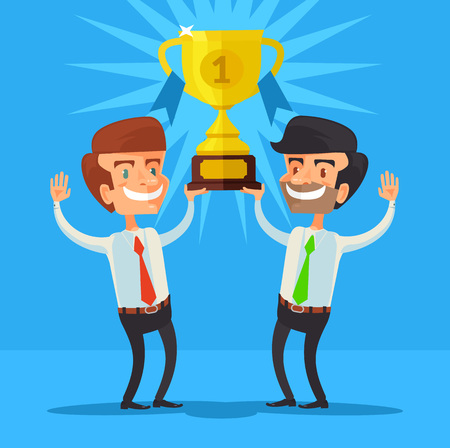 Winners. Vector flat illustrationのイラスト素材