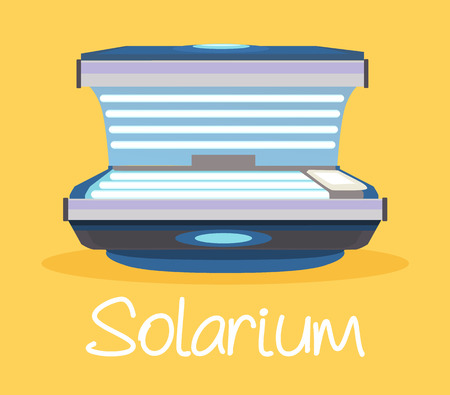 Solarium. Vector flat cartoon illustrationのイラスト素材