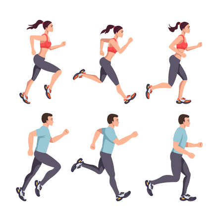 Vector of Sport people man and woman - ID:1-119101864 - Royalty Free ...