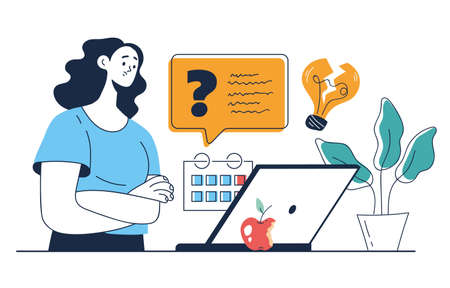 Work professional problems burnout concept. Vector flat graphic design illustrationのイラスト素材