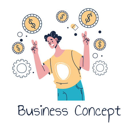 Business people characters office workers team managers concept set collection. Vector graphic design element illustrationのイラスト素材