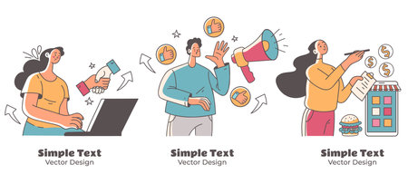 Business office work people team abstract concept. Vector graphic design illustration elementのイラスト素材