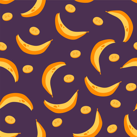 Banana seamless print pattern background graphic design illustrationのイラスト素材