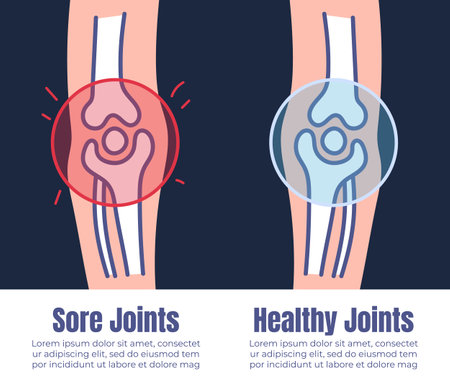 Healthy and injury joint muscle x ray concept. Vector graphic design illustrationのイラスト素材